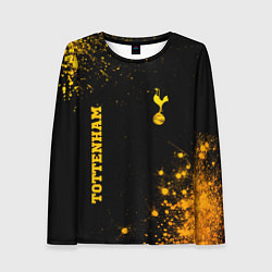 Женский лонгслив Tottenham - gold gradient вертикально