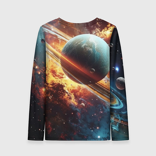 Женский лонгслив Большая планета / 3D-принт – фото 2