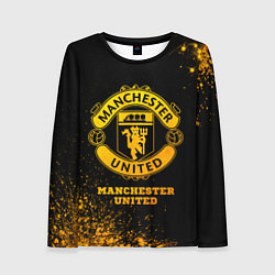 Женский лонгслив Manchester United - gold gradient