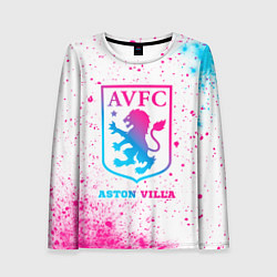 Женский лонгслив Aston Villa neon gradient style