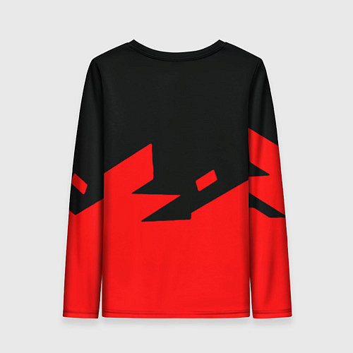 Женский лонгслив CSGO стильная геометрия красный / 3D-принт – фото 2