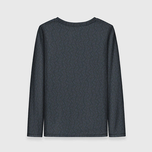 Женский лонгслив Тёмный серый однотонный паттерн / 3D-принт – фото 2