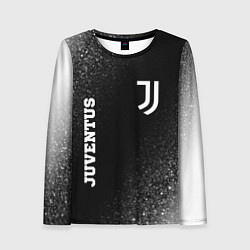 Лонгслив женский Juventus sport на темном фоне вертикально, цвет: 3D-принт