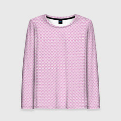 Женский лонгслив Светлый розовый паттерн треугольнички