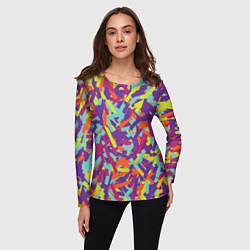 Лонгслив женский Конфитти, цвет: 3D-принт — фото 2