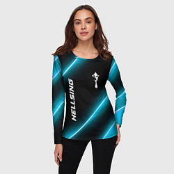 Лонгслив женский Hellsing неоновые лампы, цвет: 3D-принт — фото 2
