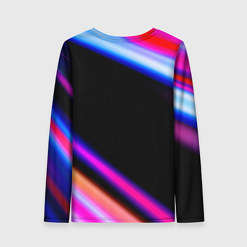 Женский лонгслив Radiohead neon rock lights / 3D-принт – фото 2