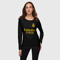 Лонгслив женский Мбаппе Реал Мадрид гостевая форма 2425, цвет: 3D-принт — фото 2