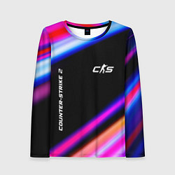 Лонгслив женский Counter-Strike 2 speed game lights, цвет: 3D-принт