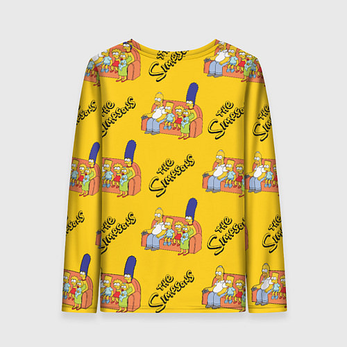 Женский лонгслив Симпсоны - ретро стиль / 3D-принт – фото 2