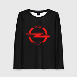 Женский лонгслив Opel red logo