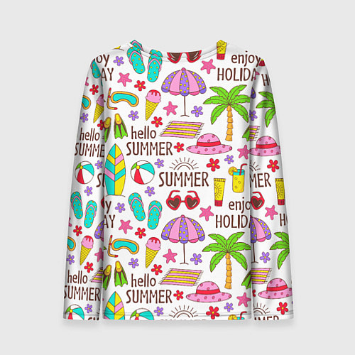 Женский лонгслив Hello summer / 3D-принт – фото 2