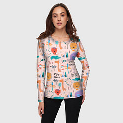 Лонгслив женский Spring in jungle, цвет: 3D-принт — фото 2