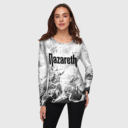 Лонгслив женский Nazareth white graphite, цвет: 3D-принт — фото 2