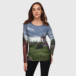 Лонгслив женский Торопец Корсунско-Богородский собор, цвет: 3D-принт — фото 2