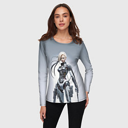 Лонгслив женский Barbie - cyber warrior, цвет: 3D-принт — фото 2