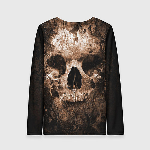 Женский лонгслив Wood skull / 3D-принт – фото 2