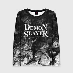 Женский лонгслив Demon Slayer black graphite