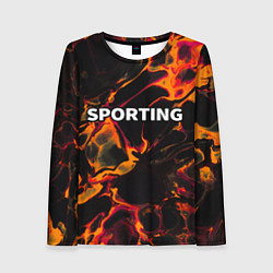 Женский лонгслив Sporting red lava