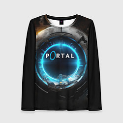 Женский лонгслив Portal логотип игры