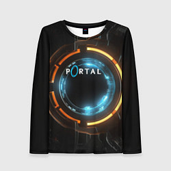 Женский лонгслив Portal логотип игры