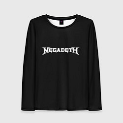 Женский лонгслив Megadeth logo white