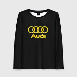 Женский лонгслив Audi logo yellow