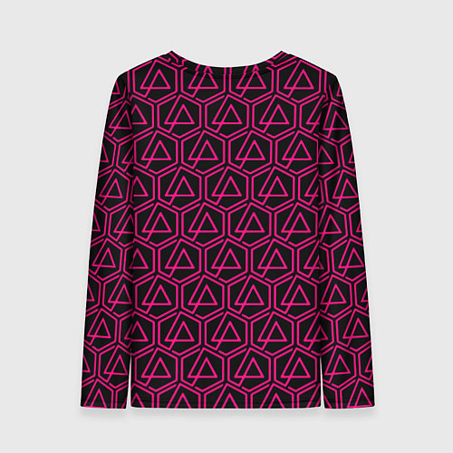 Женский лонгслив Linkin park pink logo / 3D-принт – фото 2