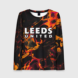 Лонгслив женский Leeds United red lava, цвет: 3D-принт