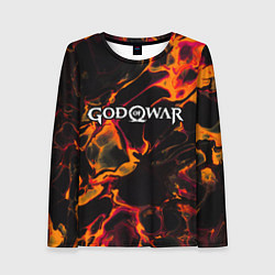 Женский лонгслив God of War red lava