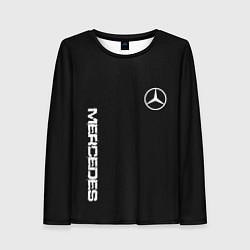 Лонгслив женский Mercedes benz logo white auto, цвет: 3D-принт