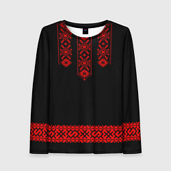 Женский лонгслив Вышиванка с символами рода