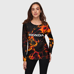 Лонгслив женский Honda red lava, цвет: 3D-принт — фото 2