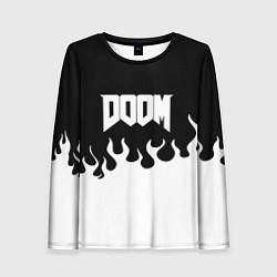 Женский лонгслив Doom fire white