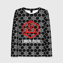 Лонгслив женский Linkin park logo pattern, цвет: 3D-принт