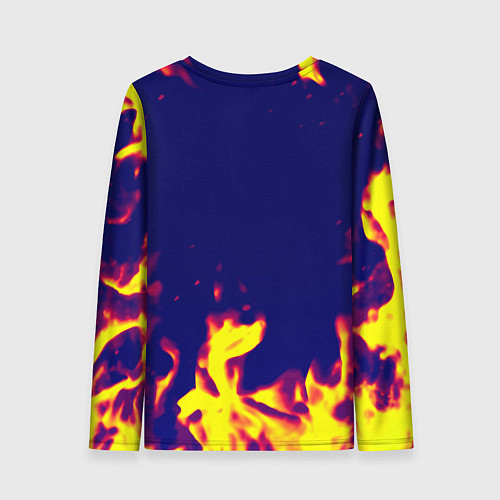 Женский лонгслив Horizon zero dawn flame yellow / 3D-принт – фото 2