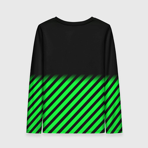 Женский лонгслив Xbox line green / 3D-принт – фото 2