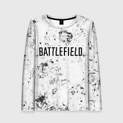 Лонгслив женский Battlefield dirty white craters, цвет: 3D-принт