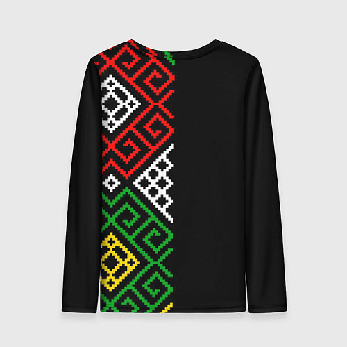 Женский лонгслив Башкортостан - орнамент / 3D-принт – фото 2