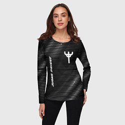 Лонгслив женский Judas Priest metal rock lines, цвет: 3D-принт — фото 2