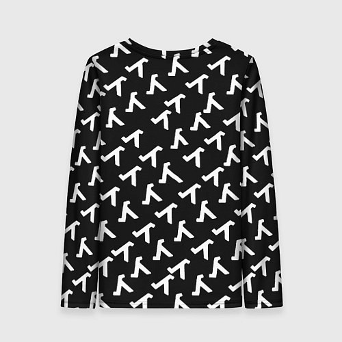Женский лонгслив Half liife logo pattern / 3D-принт – фото 2