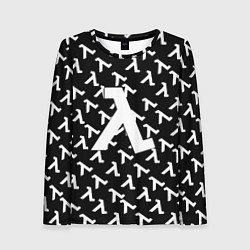 Женский лонгслив Half liife logo pattern