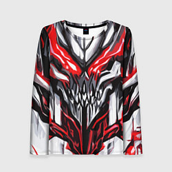 Женский лонгслив Абстрактный красный череп