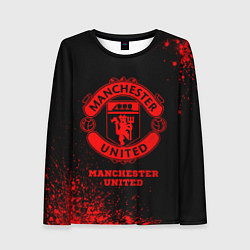 Женский лонгслив Manchester United - red gradient