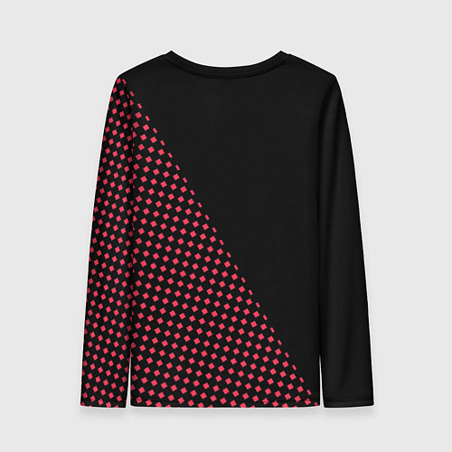 Женский лонгслив Opel чёрно-розовый / 3D-принт – фото 2