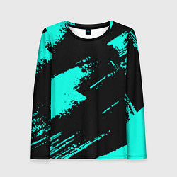 Лонгслив женский Неоновые краски текстура, цвет: 3D-принт