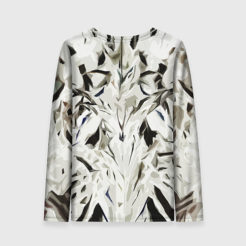 Женский лонгслив Black and white abstraction / 3D-принт – фото 2