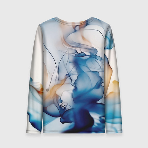 Женский лонгслив Синий батик / 3D-принт – фото 2