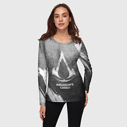 Лонгслив женский Assassins Creed - grey gradient, цвет: 3D-принт — фото 2