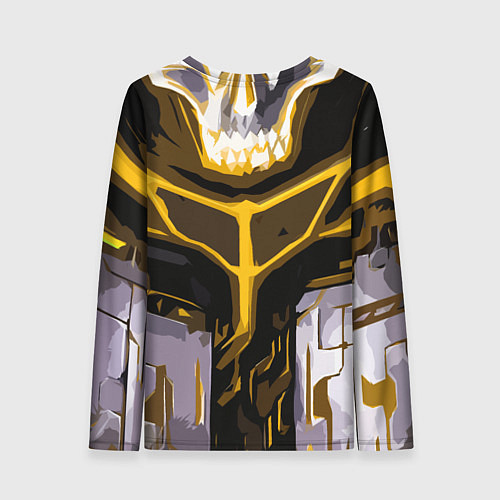 Женский лонгслив Yellow stripes on a black and white background / 3D-принт – фото 2